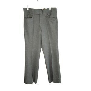 Men's Groovy 70s Gray Double Knit Pants 32 Waist